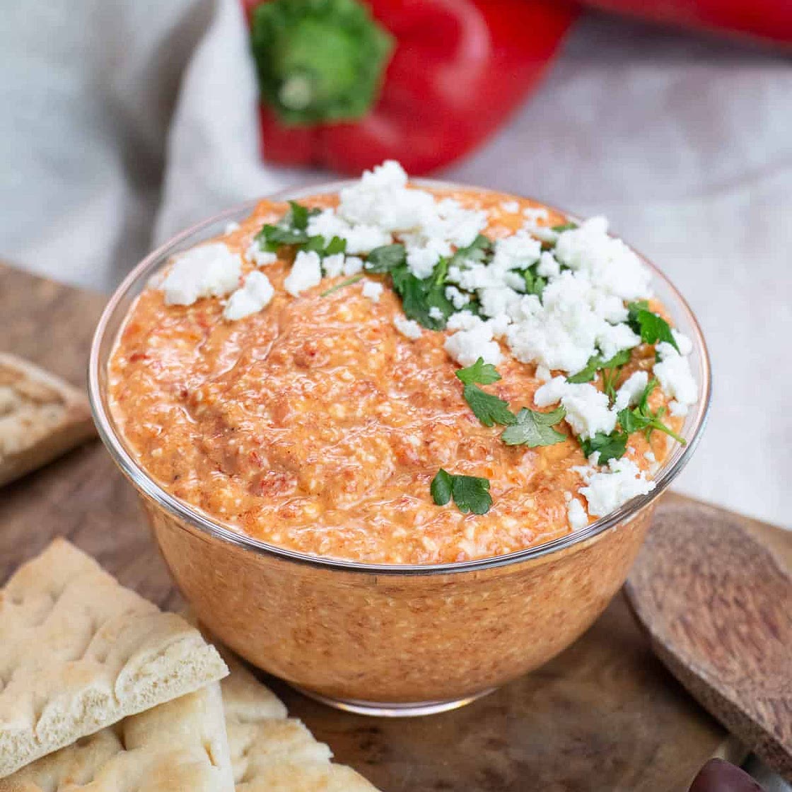 Roasted Pepper Dip with Feta