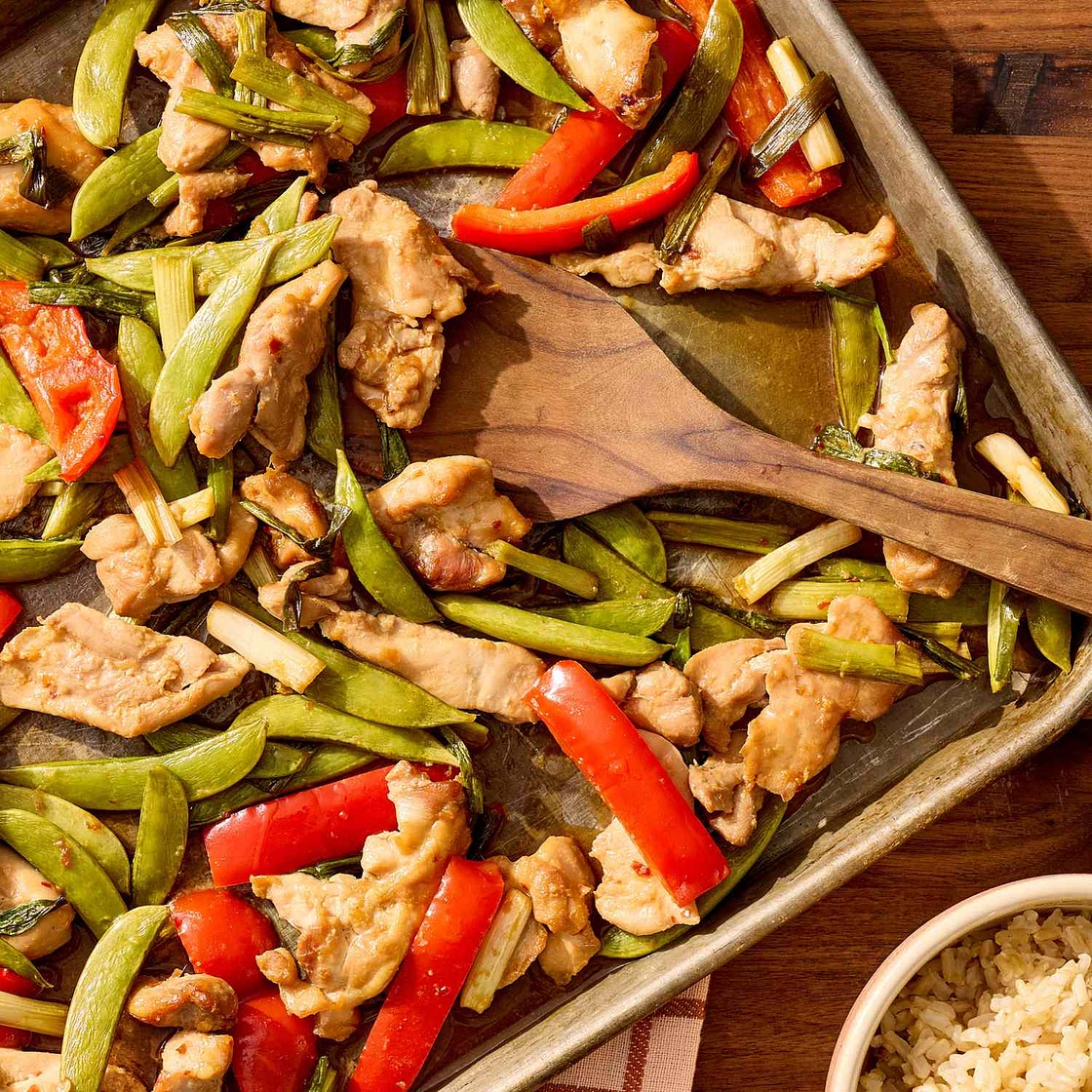 Sheet-Pan Garlic-Soy Chicken & Vegetables