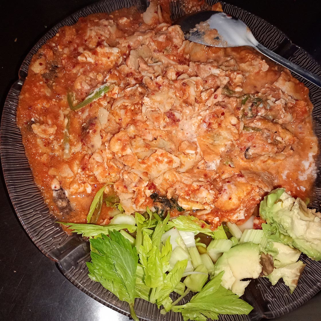 Claras de huevo revuelta