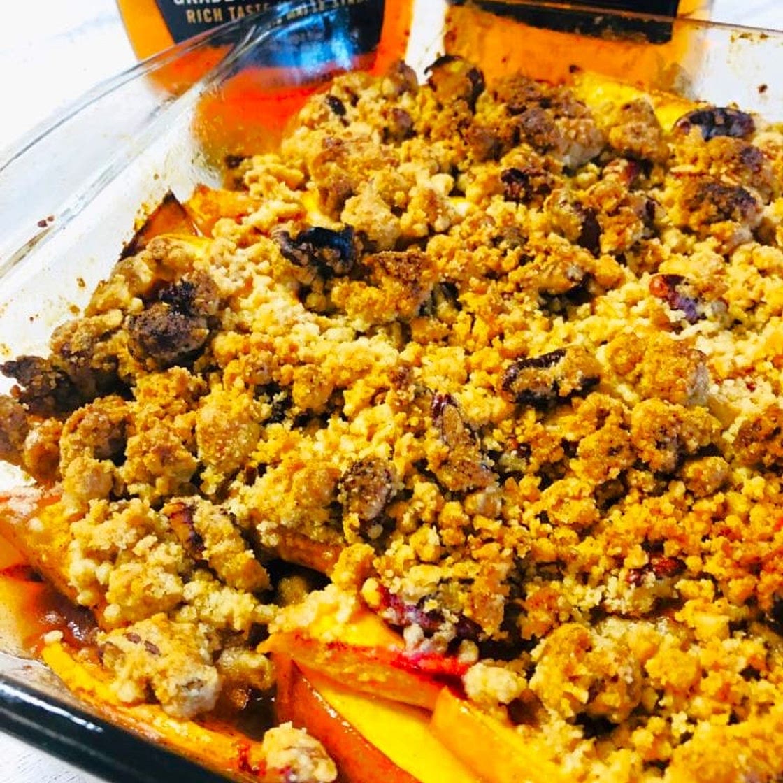 Traeger Peach Bourbon Crumble