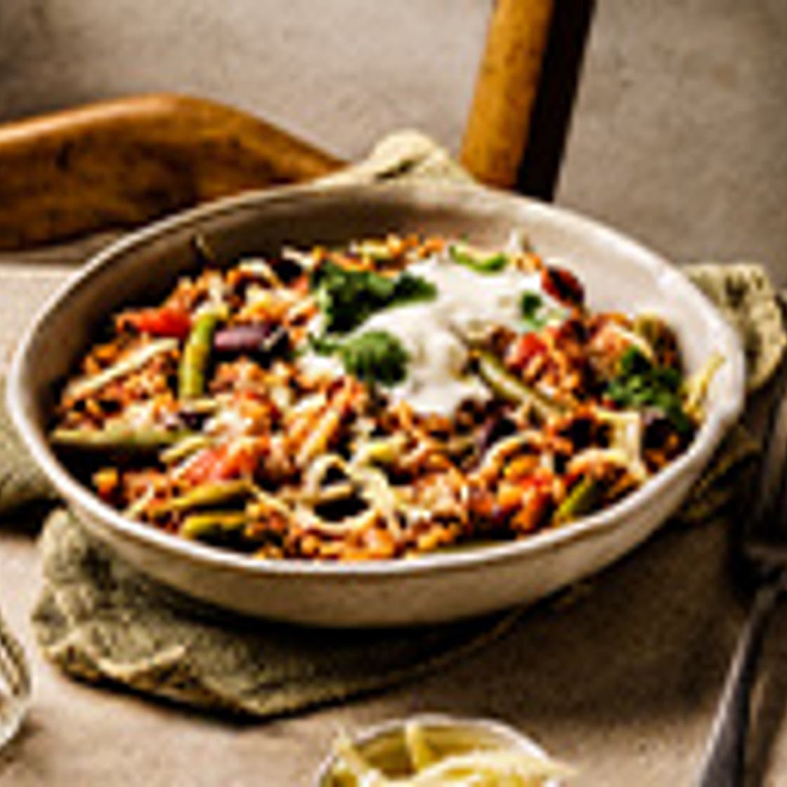 Brazilian-style beef with rice