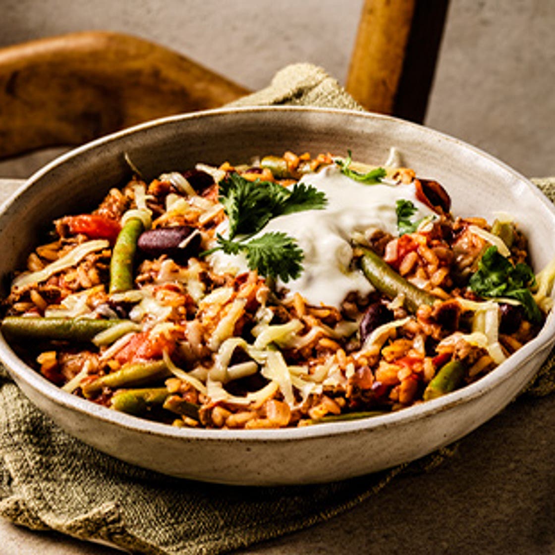 Brazilian-style beef with rice