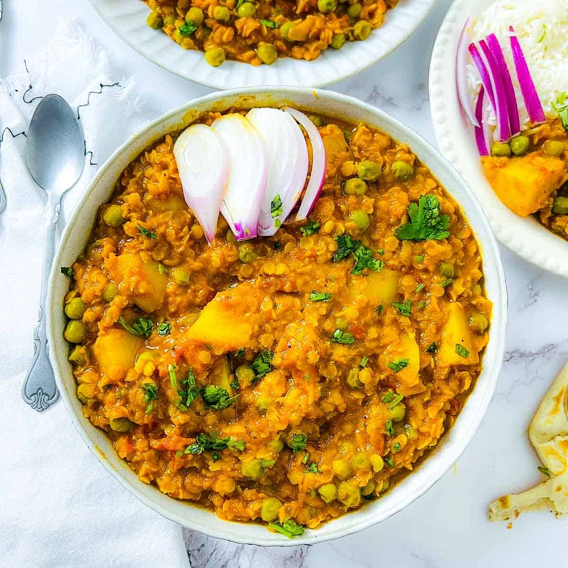 Lentil, Peas, and Potato Curry