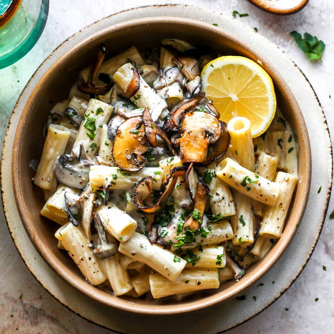 Creamy Mushroom Pasta (Vegan)