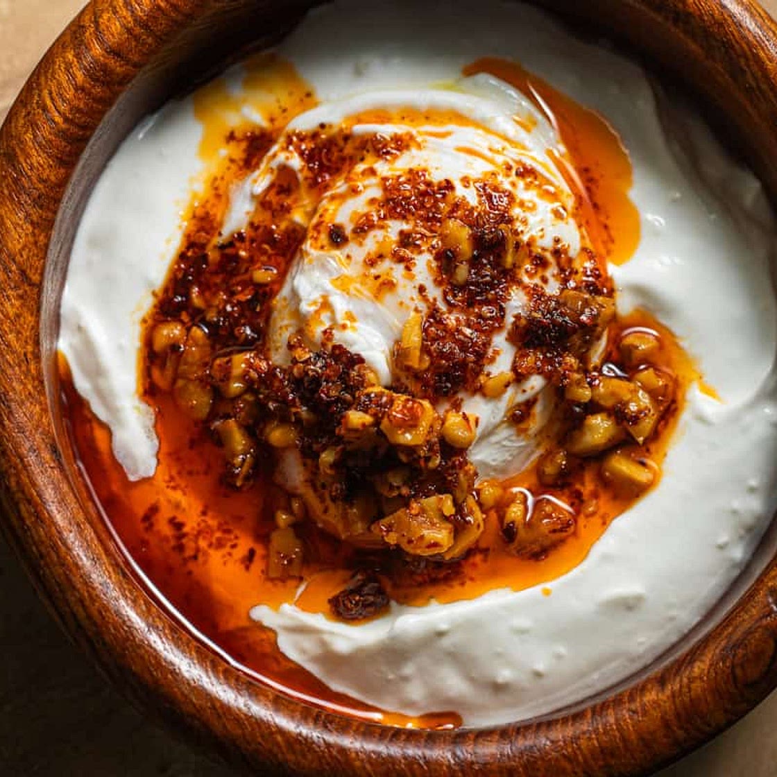 Çilbir (Spiced Turkish Eggs)