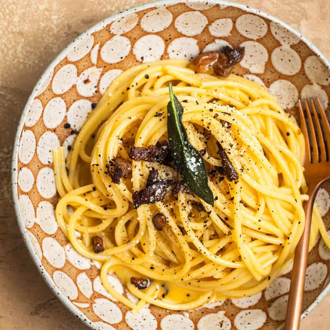Vegetarian Mushroom Carbonara
