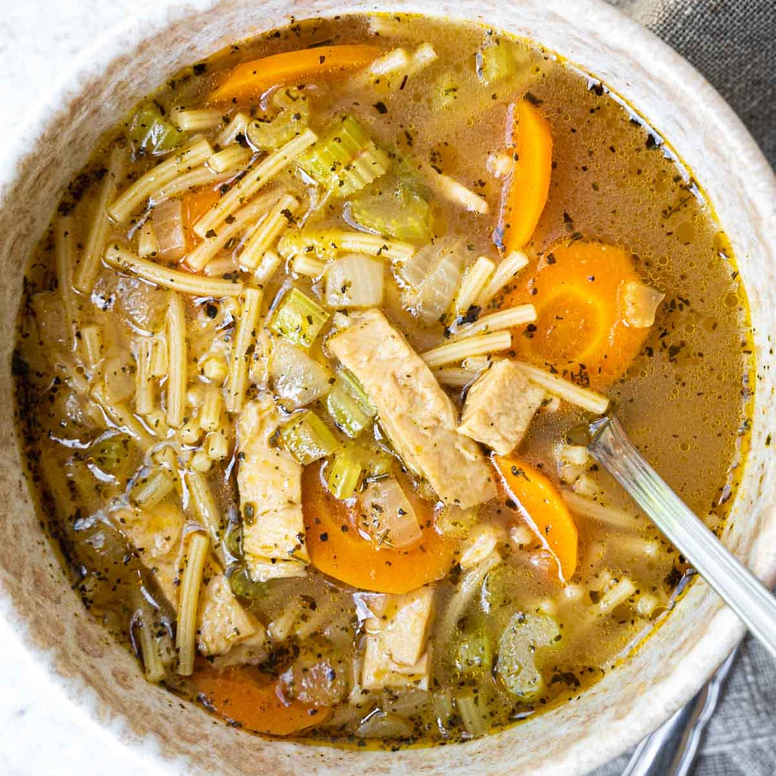 Vegan Chicken Noodle Soup