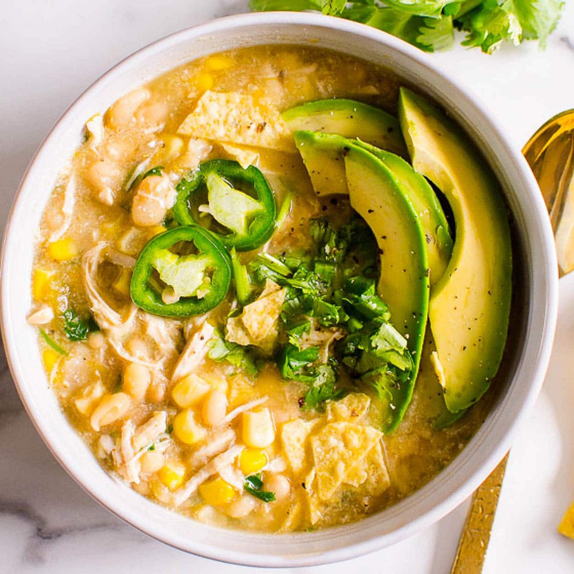 Healthy White Chicken Chili (Crock Pot or Stove)