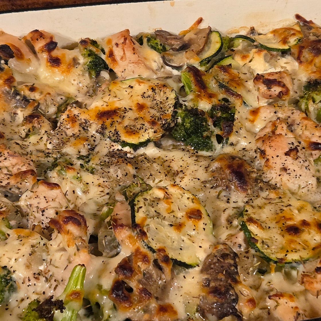 Creamy Dijon Chicken & Vegetable Bake