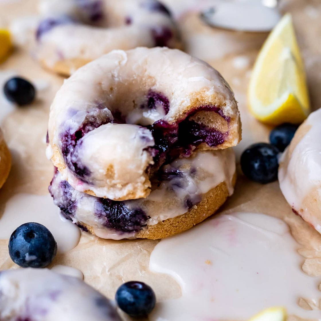 Lemon Blueberry Mochi Donuts (one bowl recipe!)