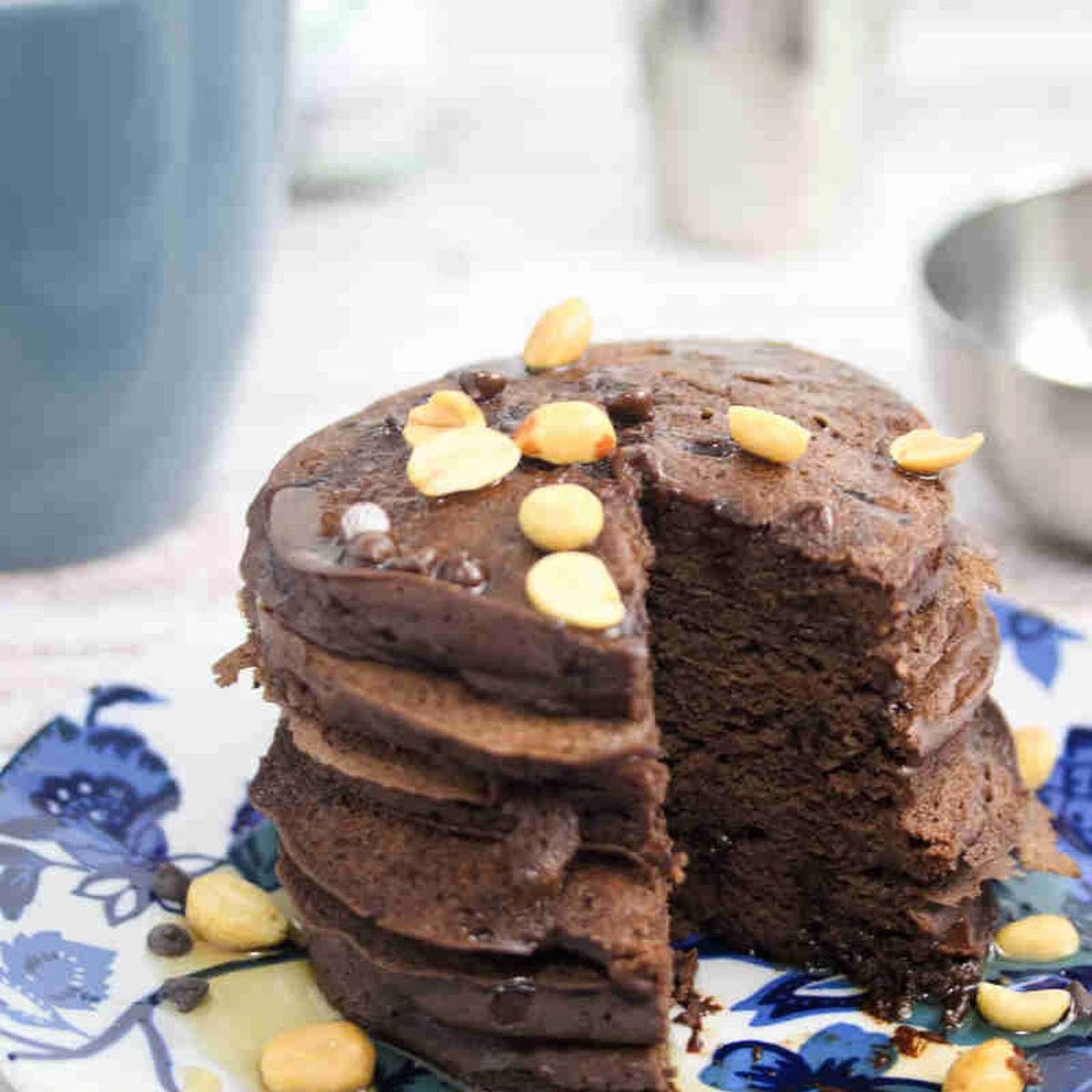 Chocolate Protein Pancakes (No Banana)