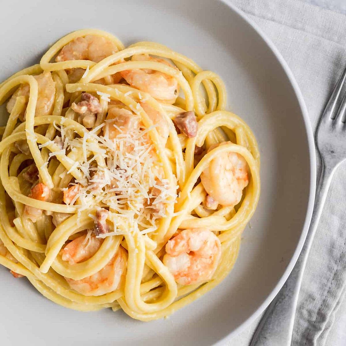 Shrimp Carbonara