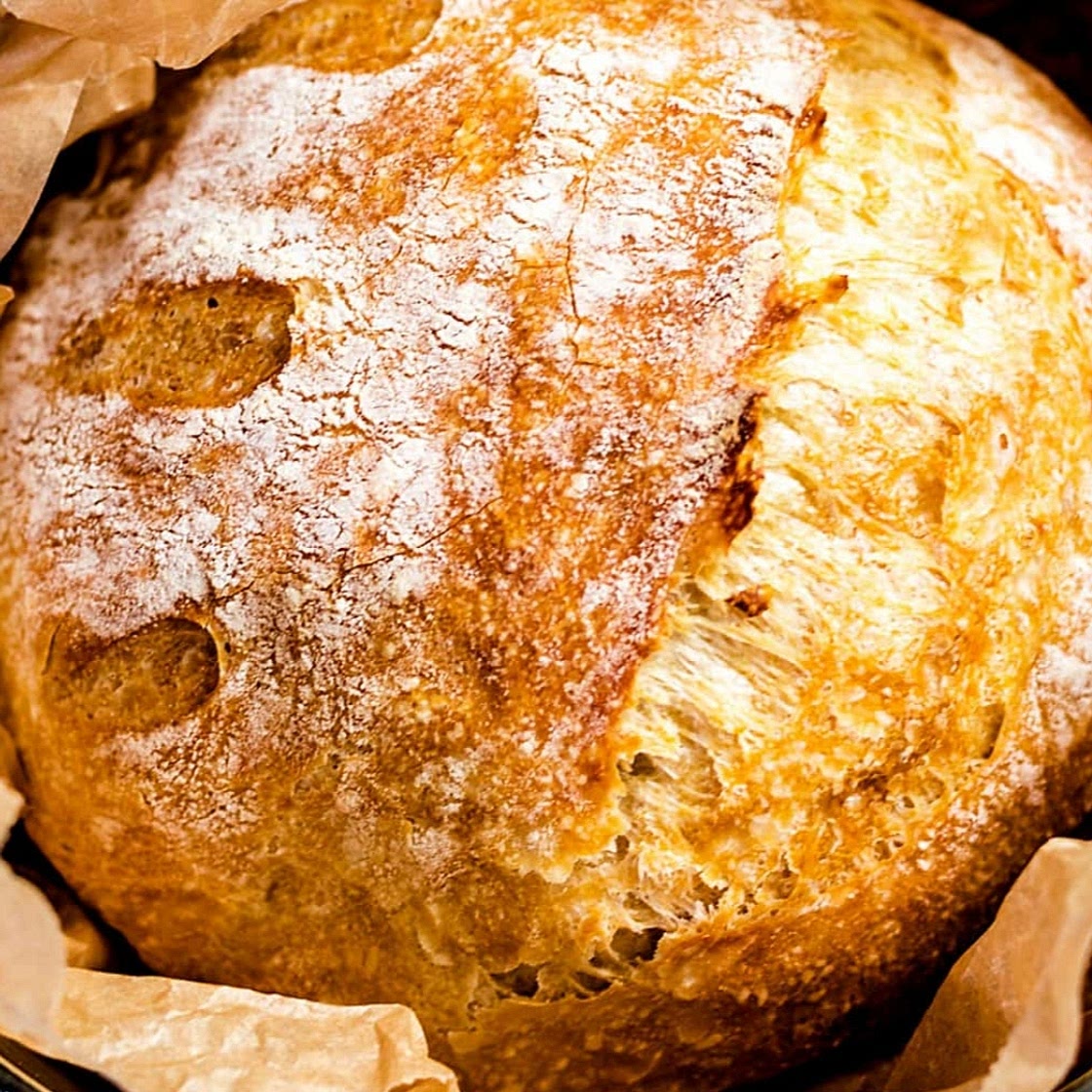 4 Ingredient No Knead Artisan Bread