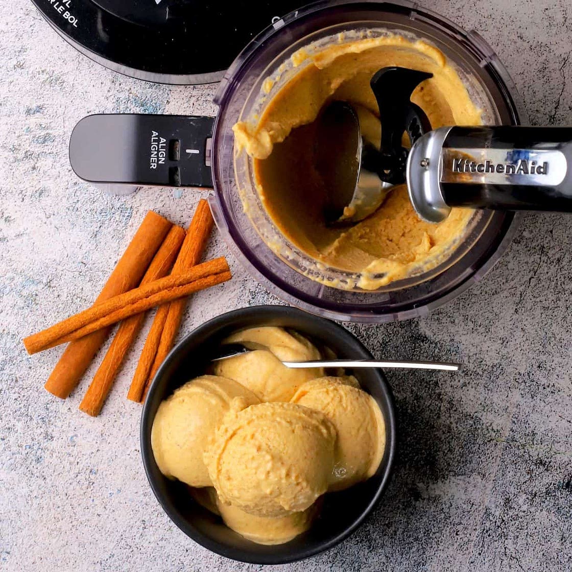 Cinnamon Roll Chickpea Ice Cream (Ninja Creami)