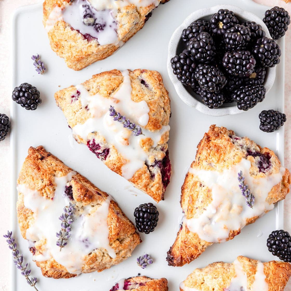 Blackberry Lavender Scones