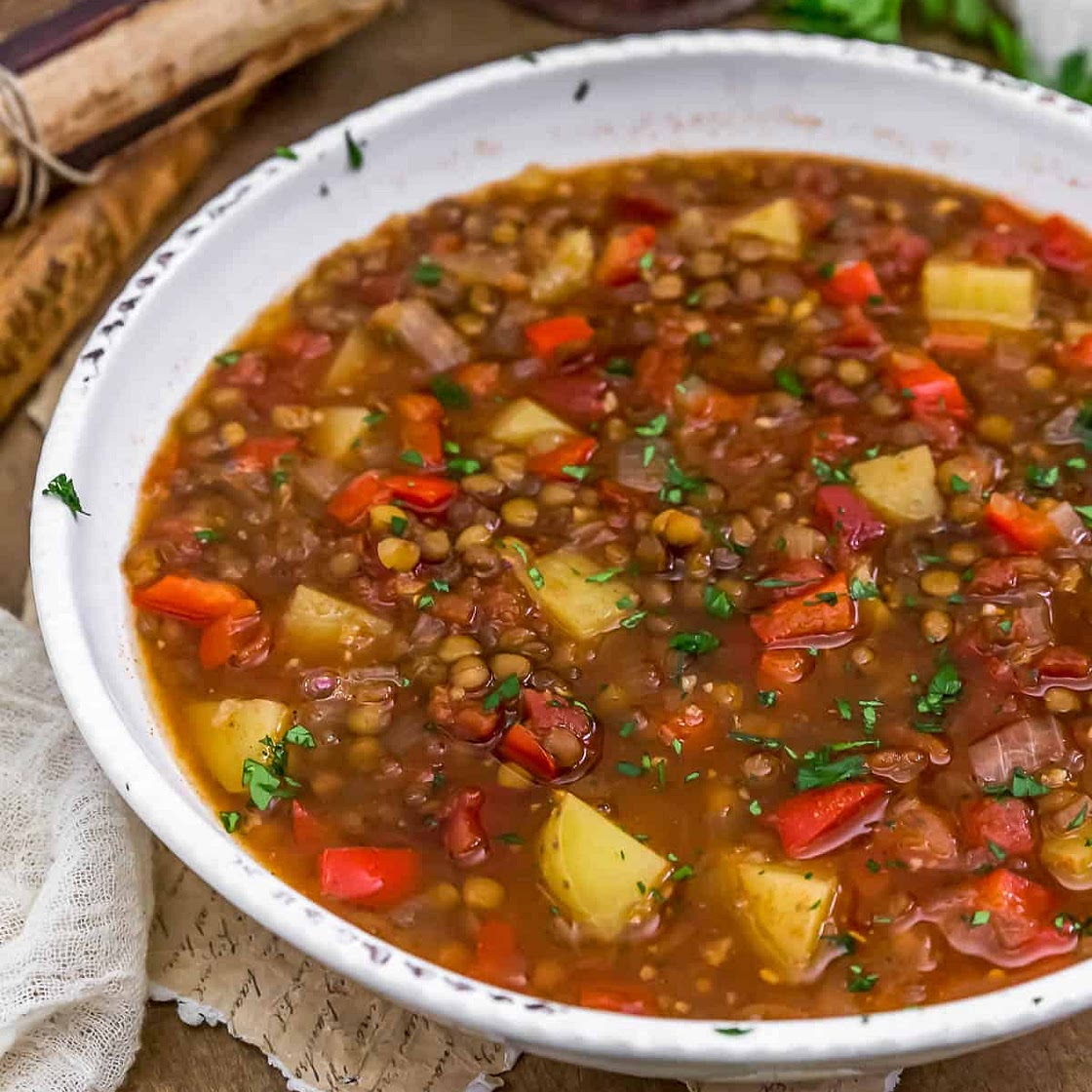 Smoky Lentil Potato Soup