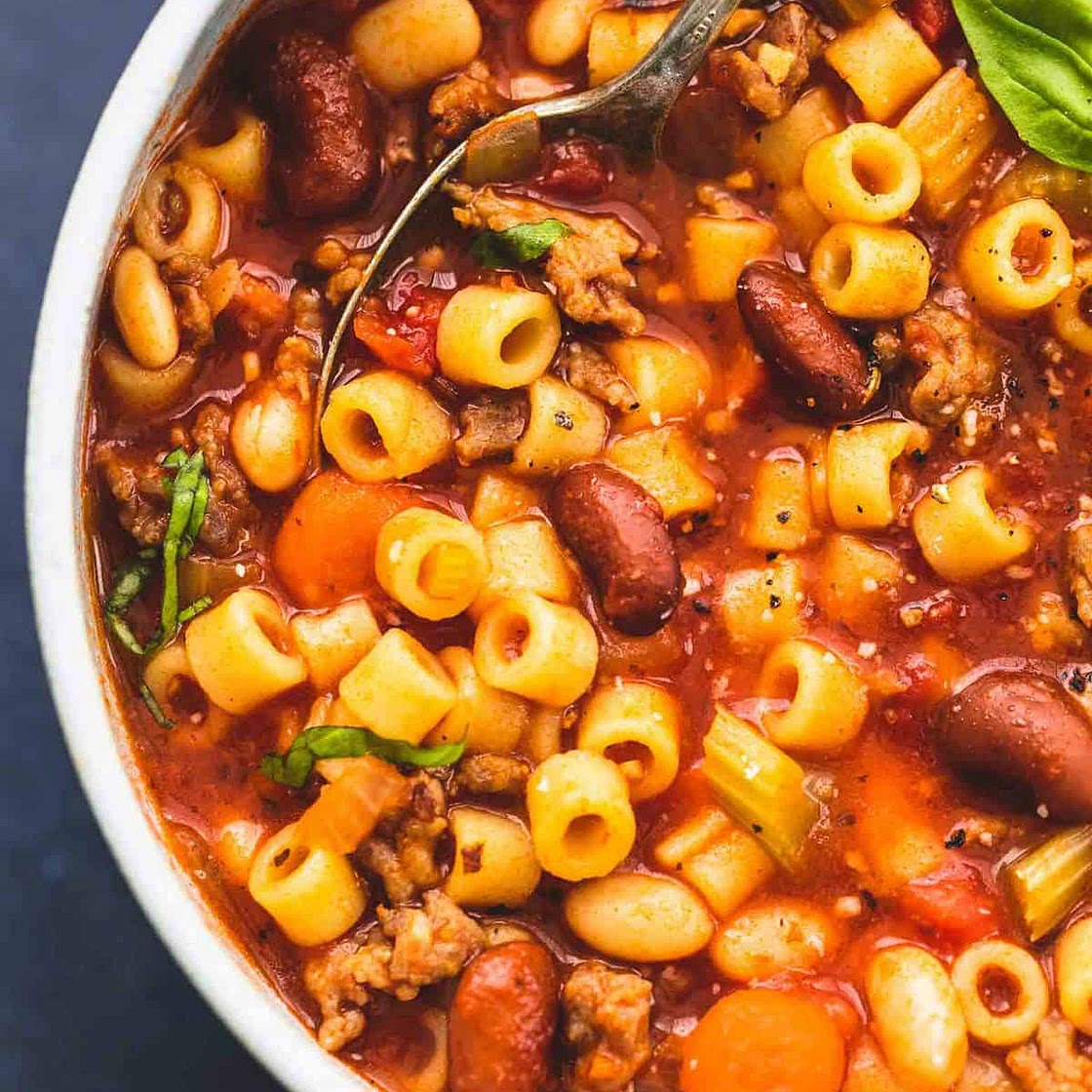 Instant Pot Pasta e Fagioli Soup