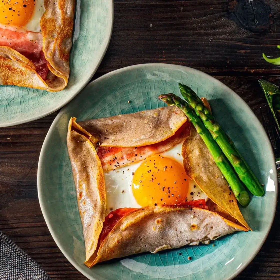 Crêpes de sarrasin protéinées et sans gluten