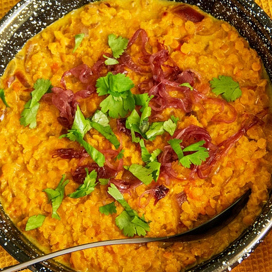 Dal de lentilles corail coco et miso