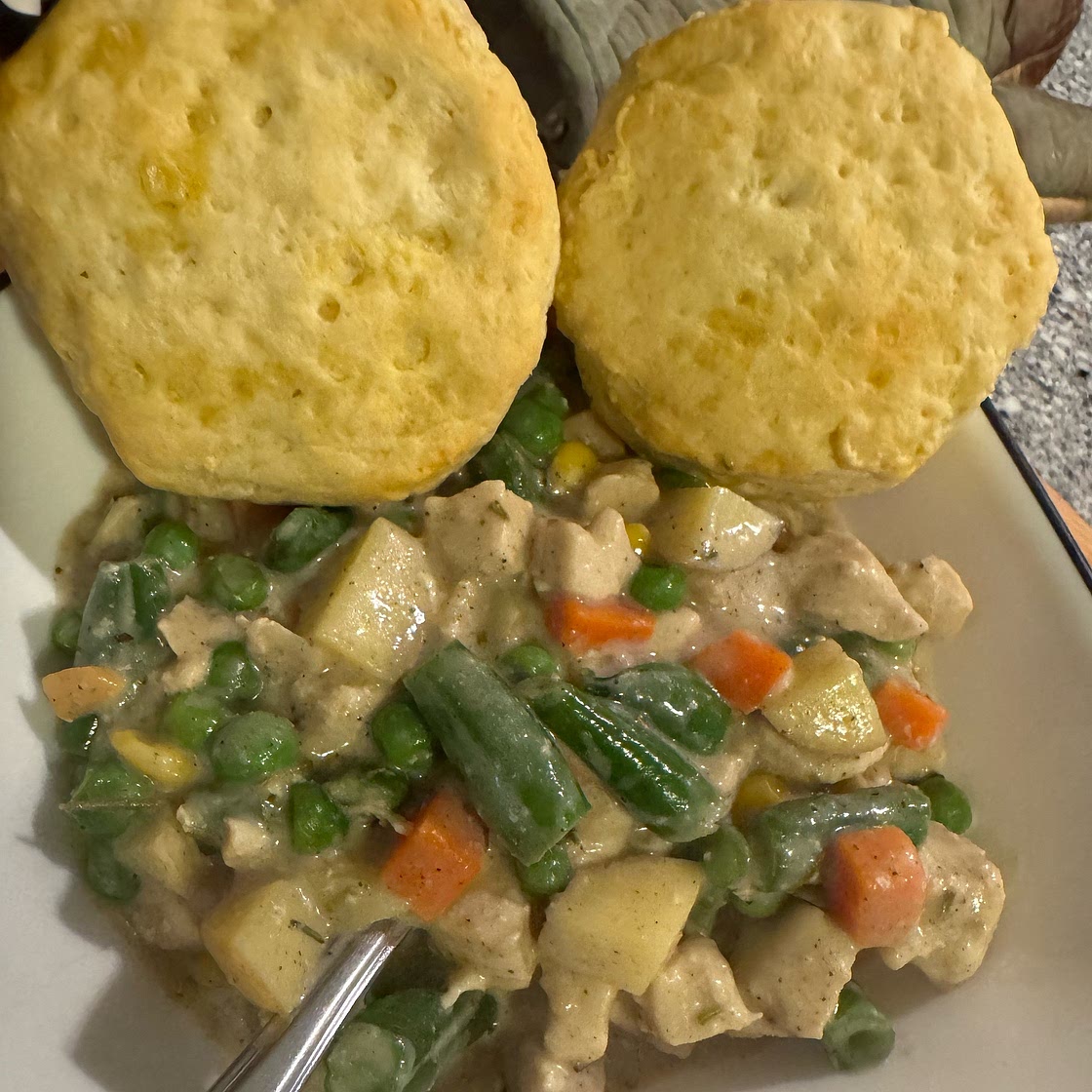 Deconstructed Chicken Pot Pie