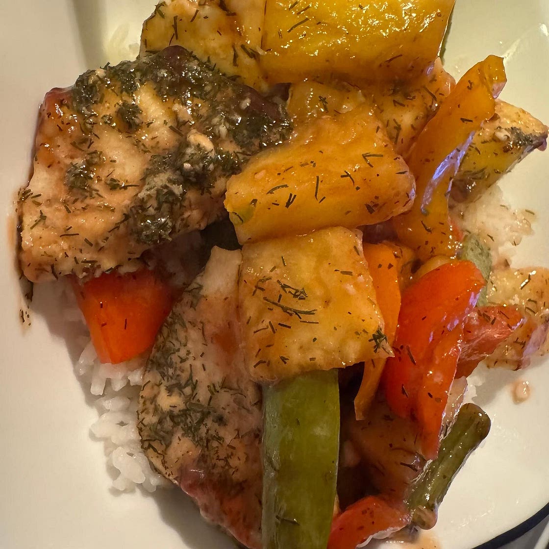 Hawaiian Chicken Sheet Pan Meal (Whole30, Paleo, Low Carb)