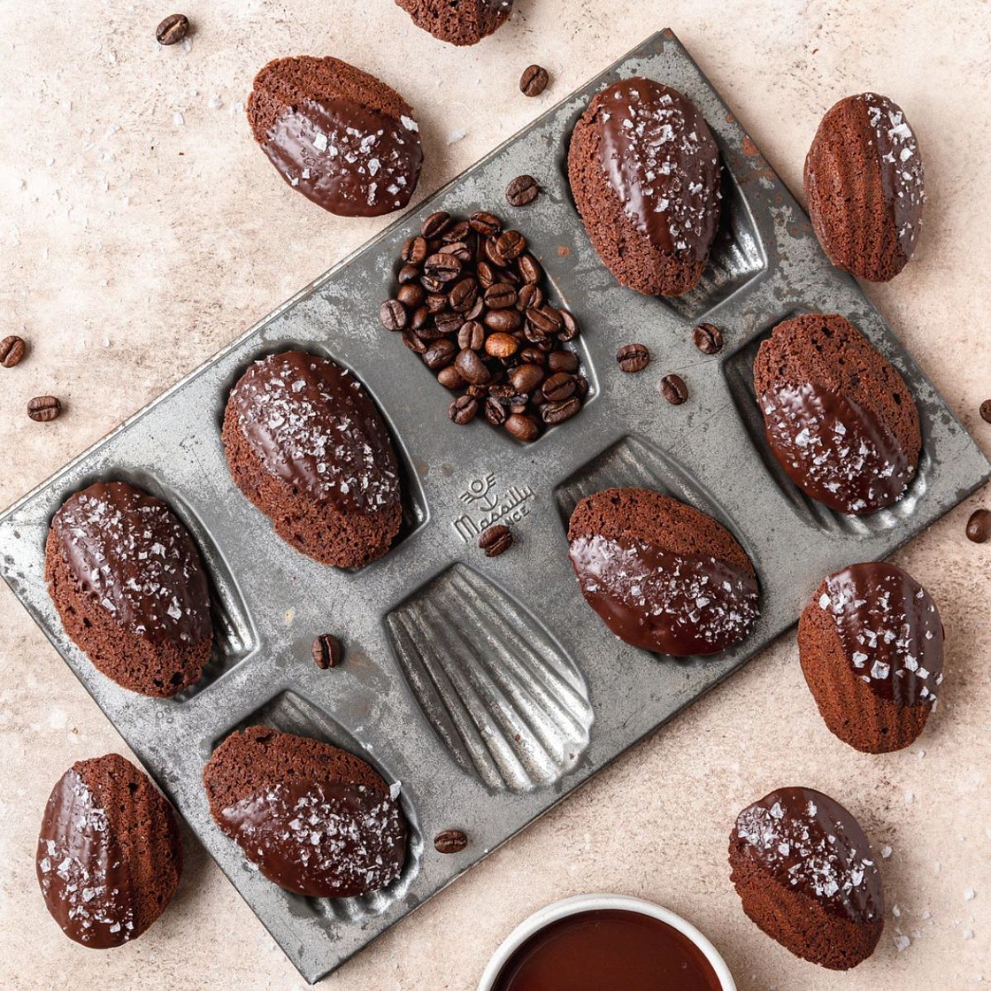 Dark Chocolate Espresso Madeleines