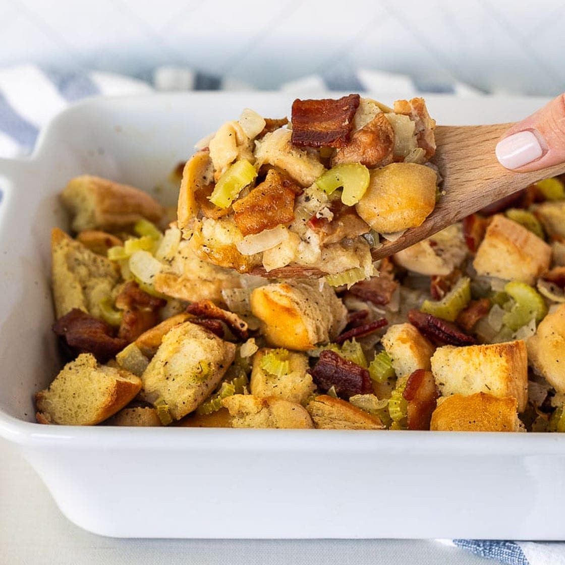 Thanksgiving Stuffing with Bacon