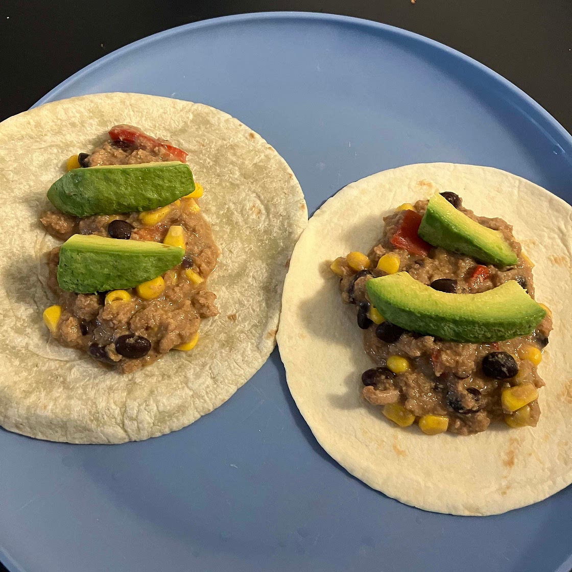 Ground turkey and bean bowl