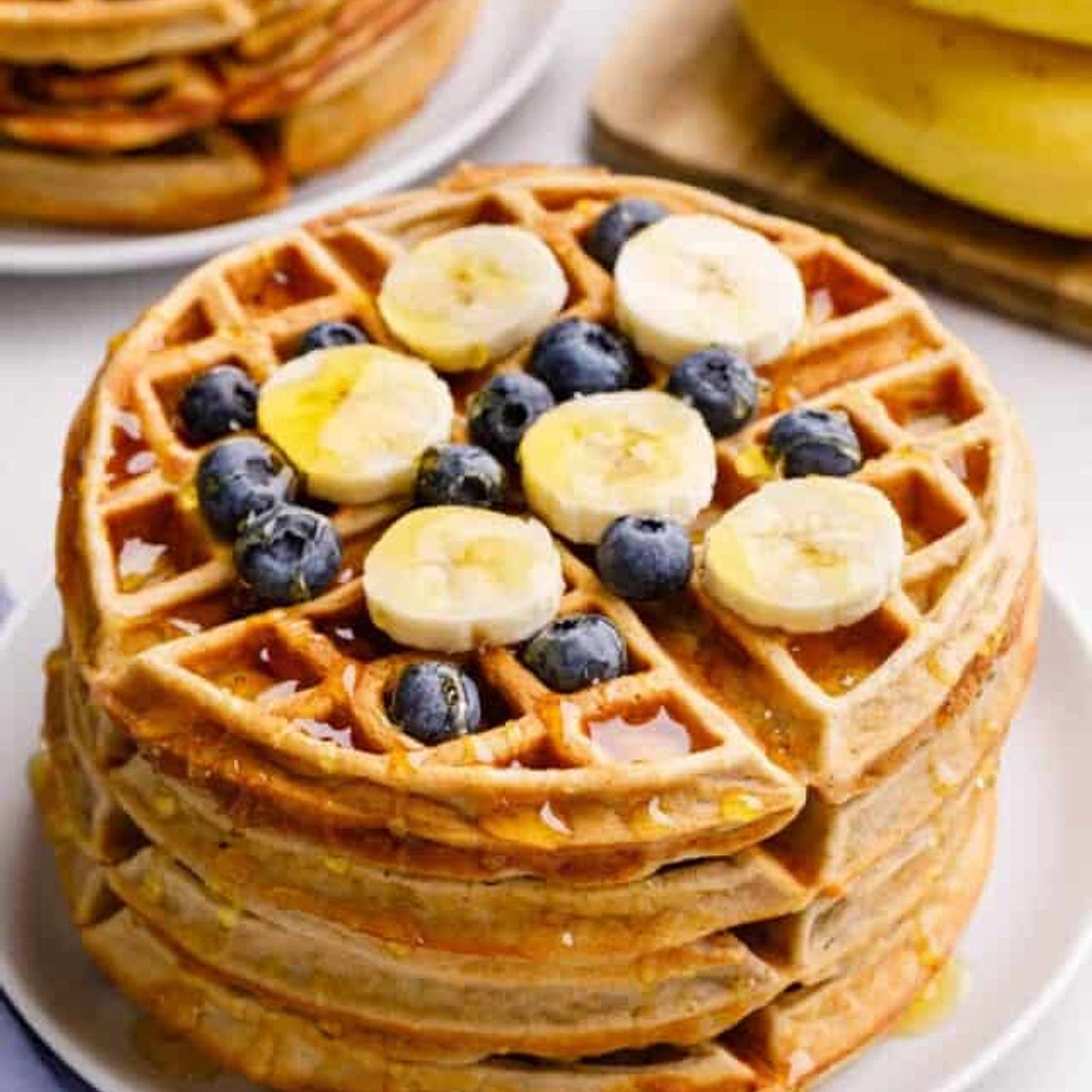 Fluffy Banana Waffles