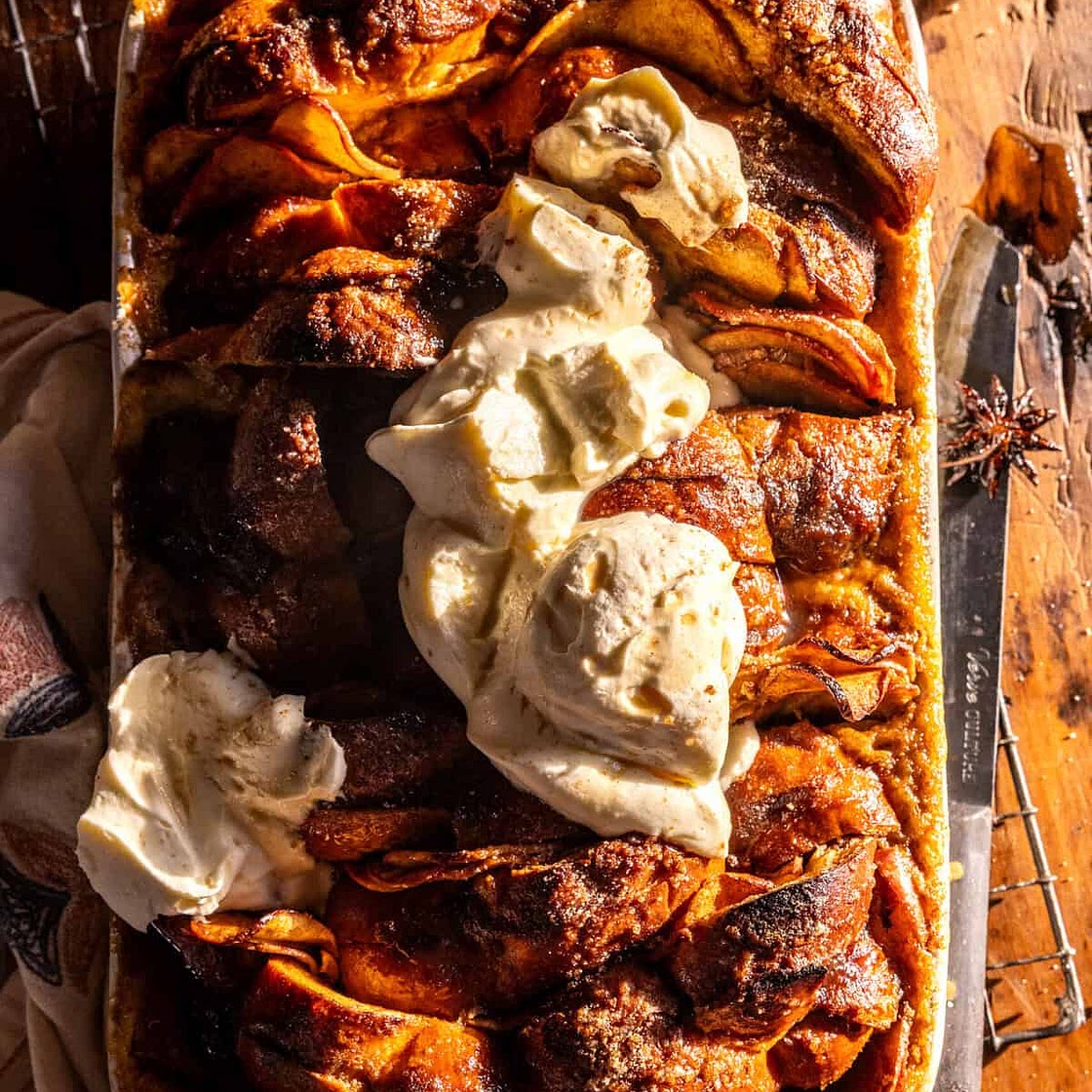 Baked Cinnamon Apple Butter French Toast