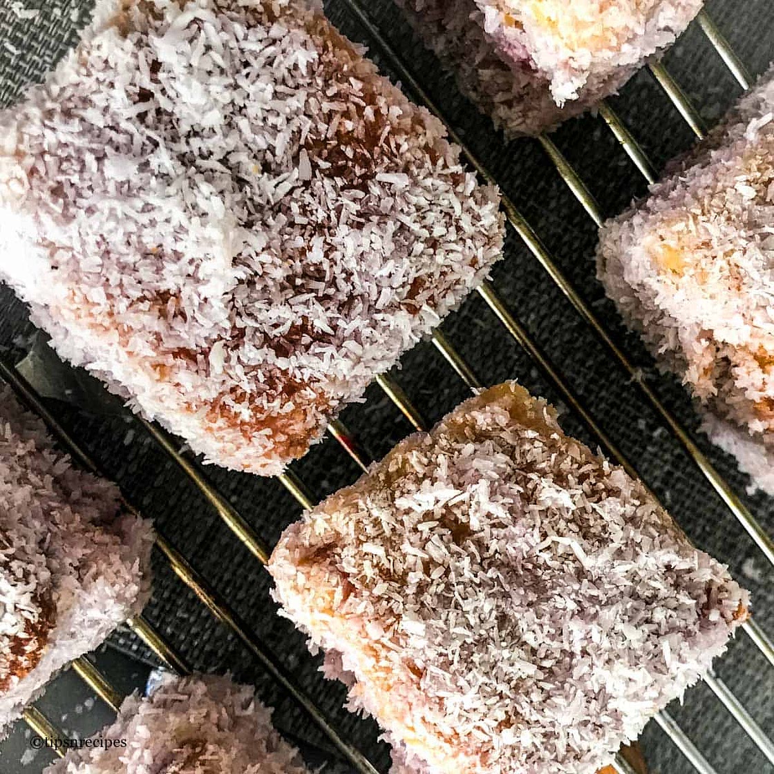 Jelly Cakes Recipe - Lamington Bites