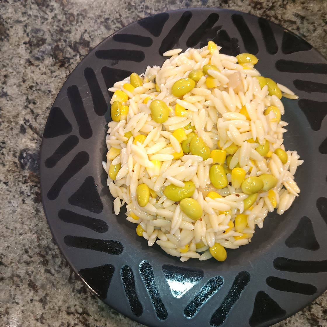 Orzo Corn & Edamame Salad