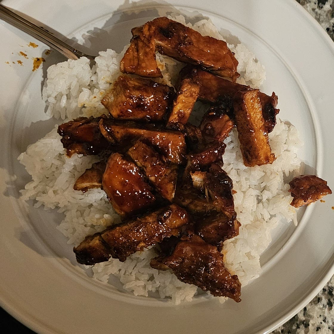 Easy Garlic Ginger Glazed Sticky Pork