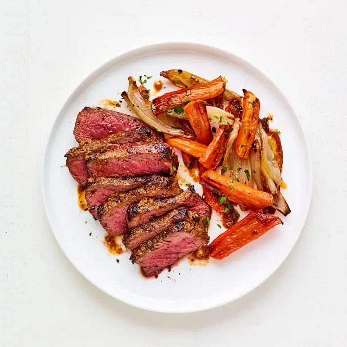 Steak and Roasted Carrots with Red Curry Butter