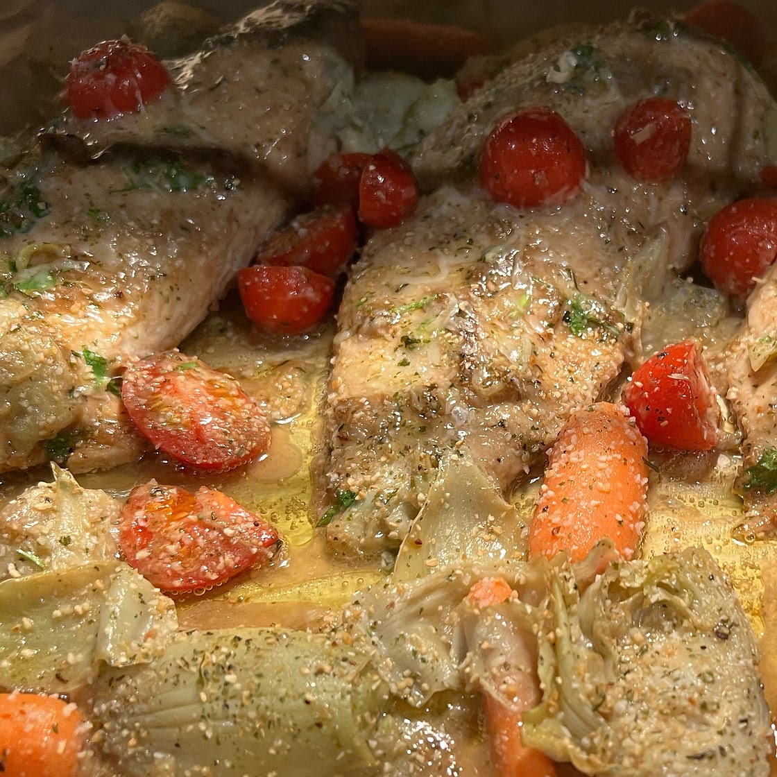 Tuscan Garlic Sheet Pan Dinner