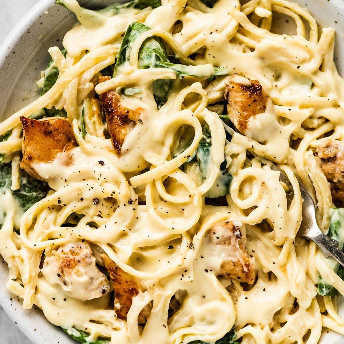 Dairy Free Chicken Alfredo with Cauliflower Sauce