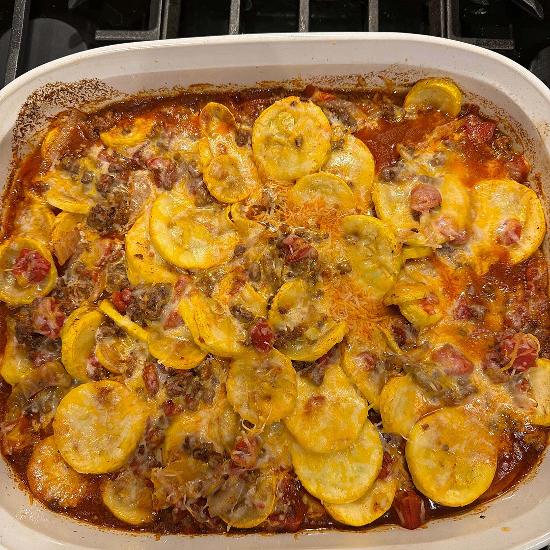 Mexican Squash and Ground Beef Casserole(After 3rd Week)