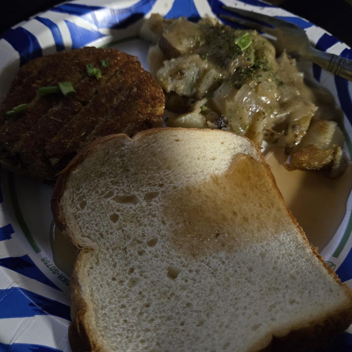 Old School One Pan Salmon Croquettes with Smothered Potatoes