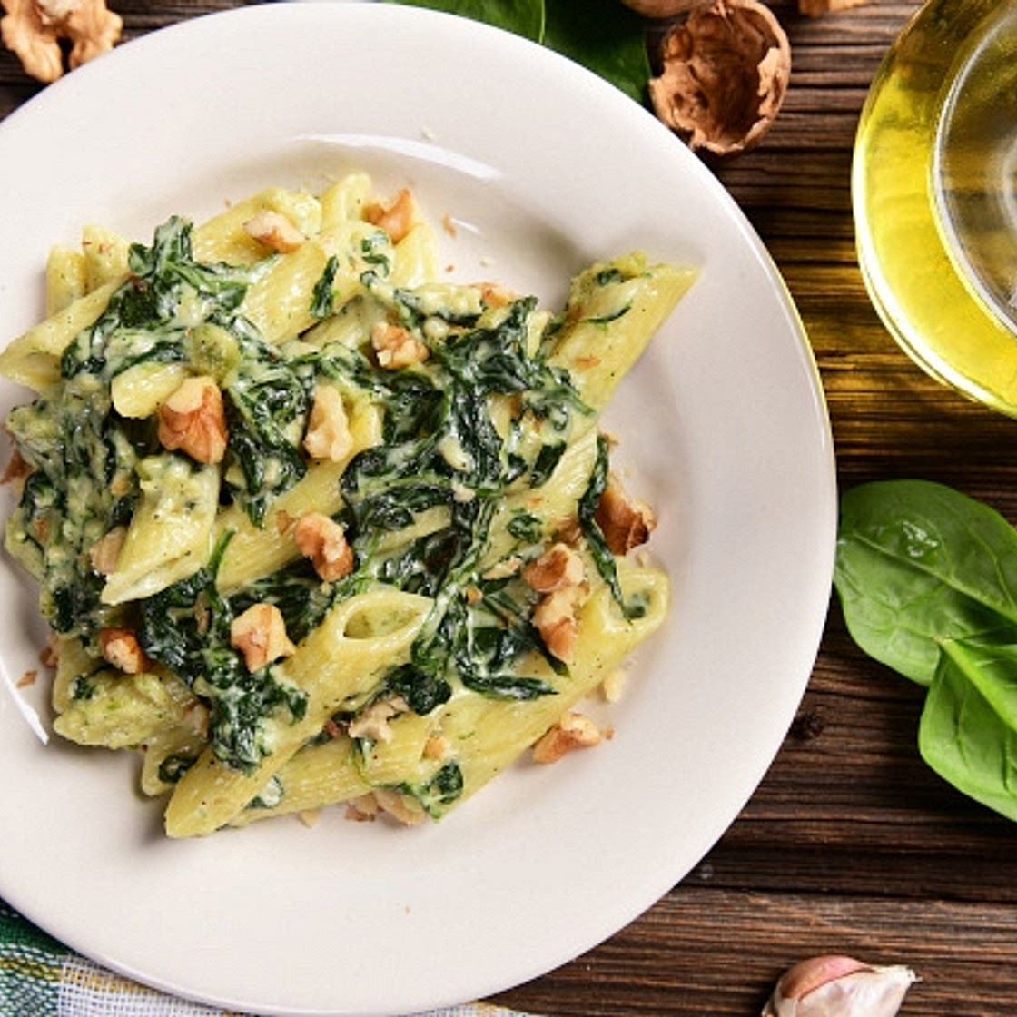 Gorgonzola Spinat Nudeln