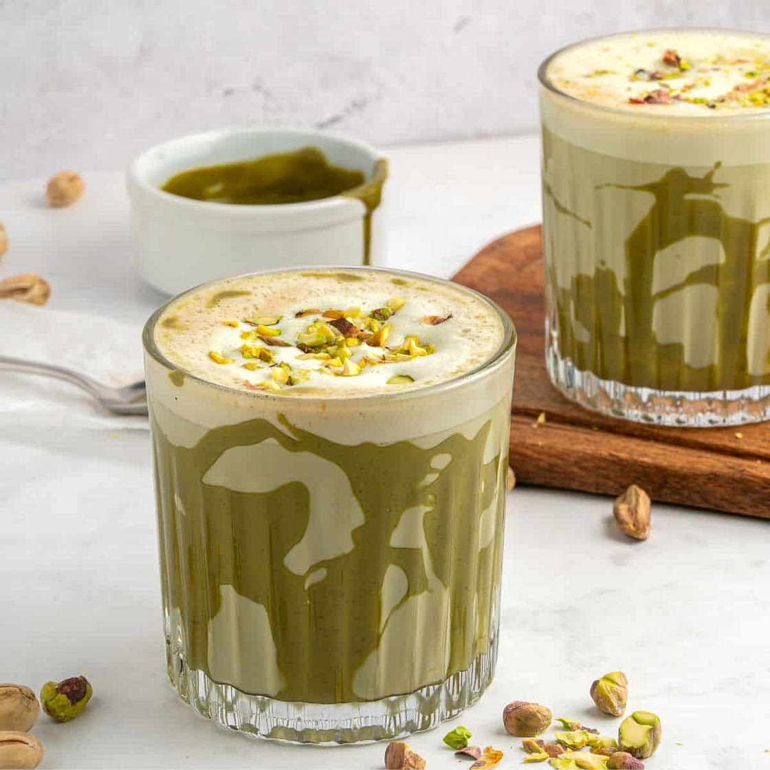 Pistachio Latte Recipe With Real Pistachio Spread
