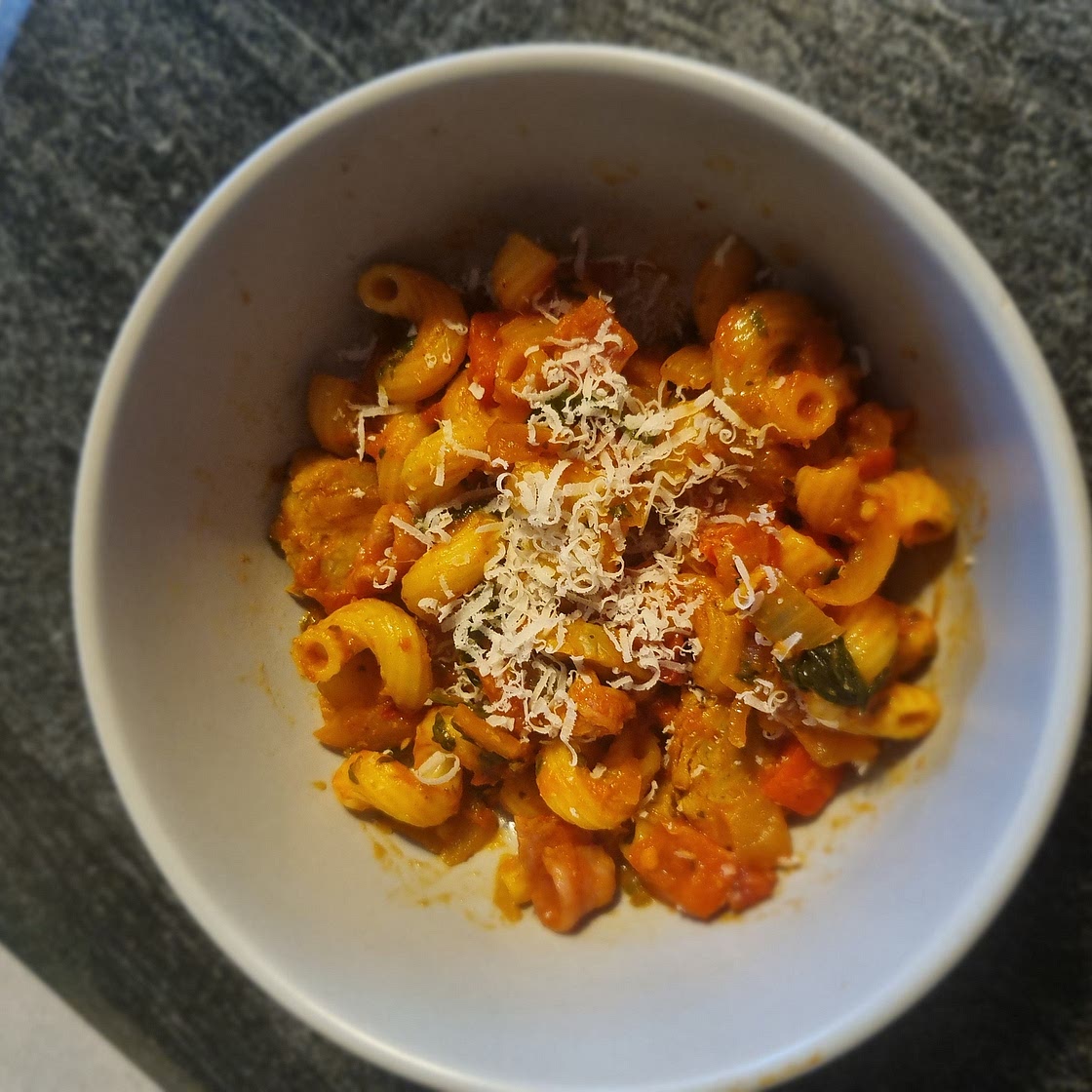 Spicy Sausage & Streaky Pasta