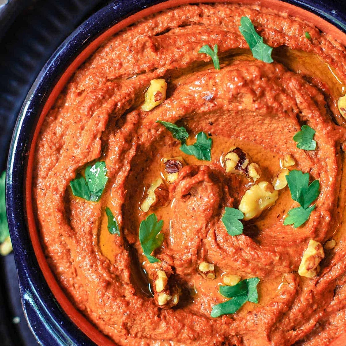 Muhammara Recipe (Roasted Red Pepper Dip)