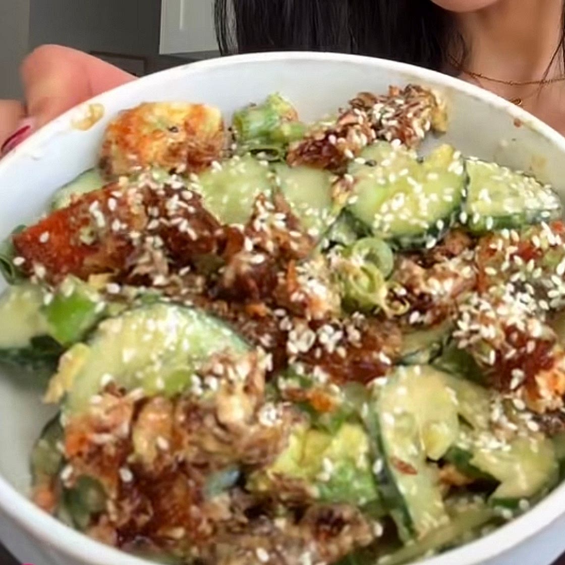 Crispy Rice Chicken Salad Bowl