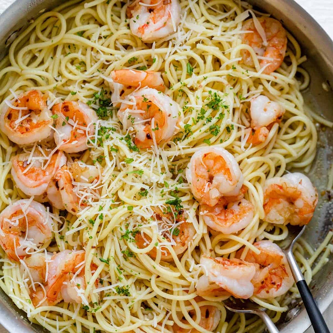 Garlic Shrimp Spaghetti