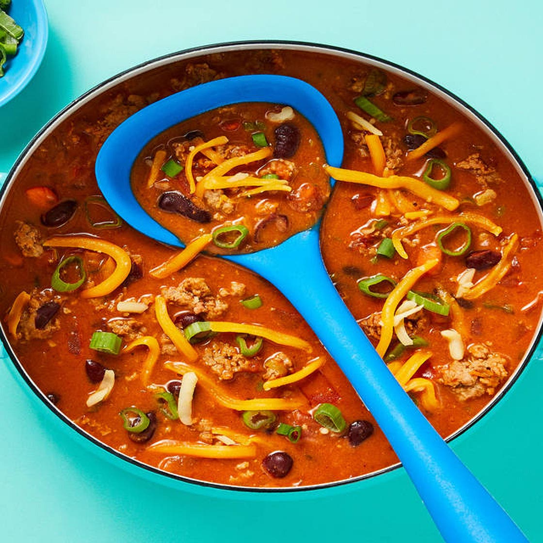 Cheesy Taco Turkey & Bean Soup 2x the delicious servings!