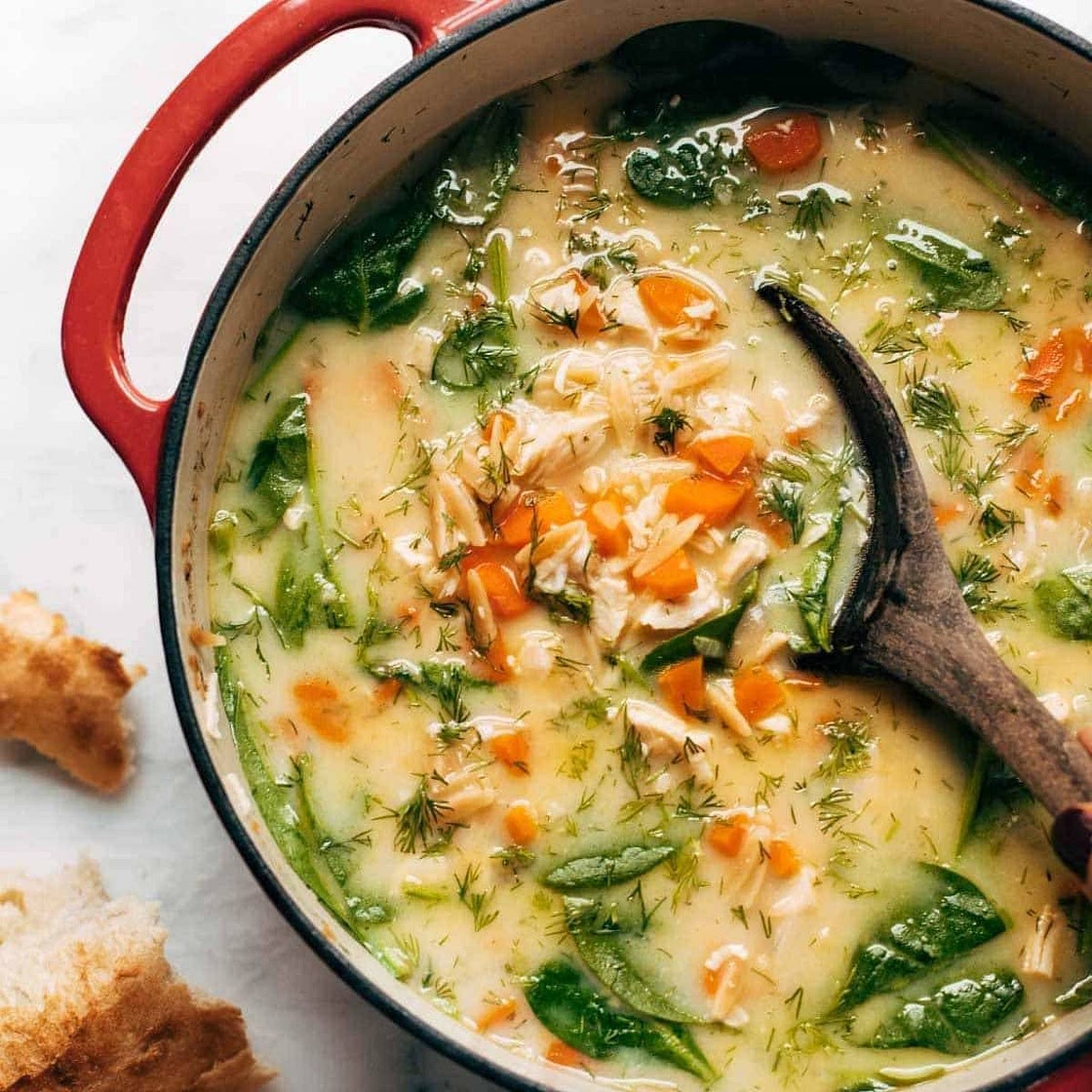 Lemon Chicken Soup with Orzo