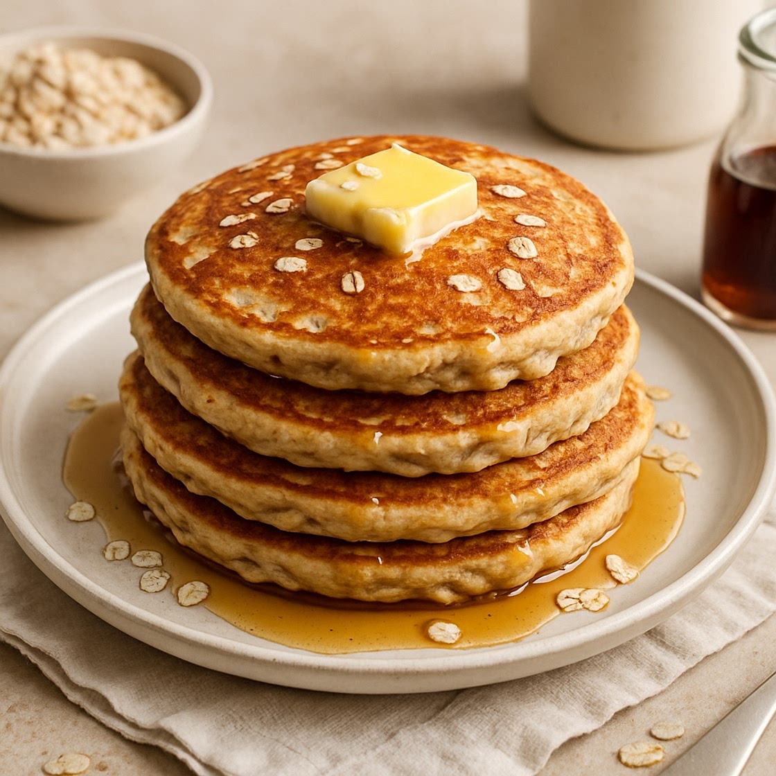 Oatmeal Buttermilk Pancakes