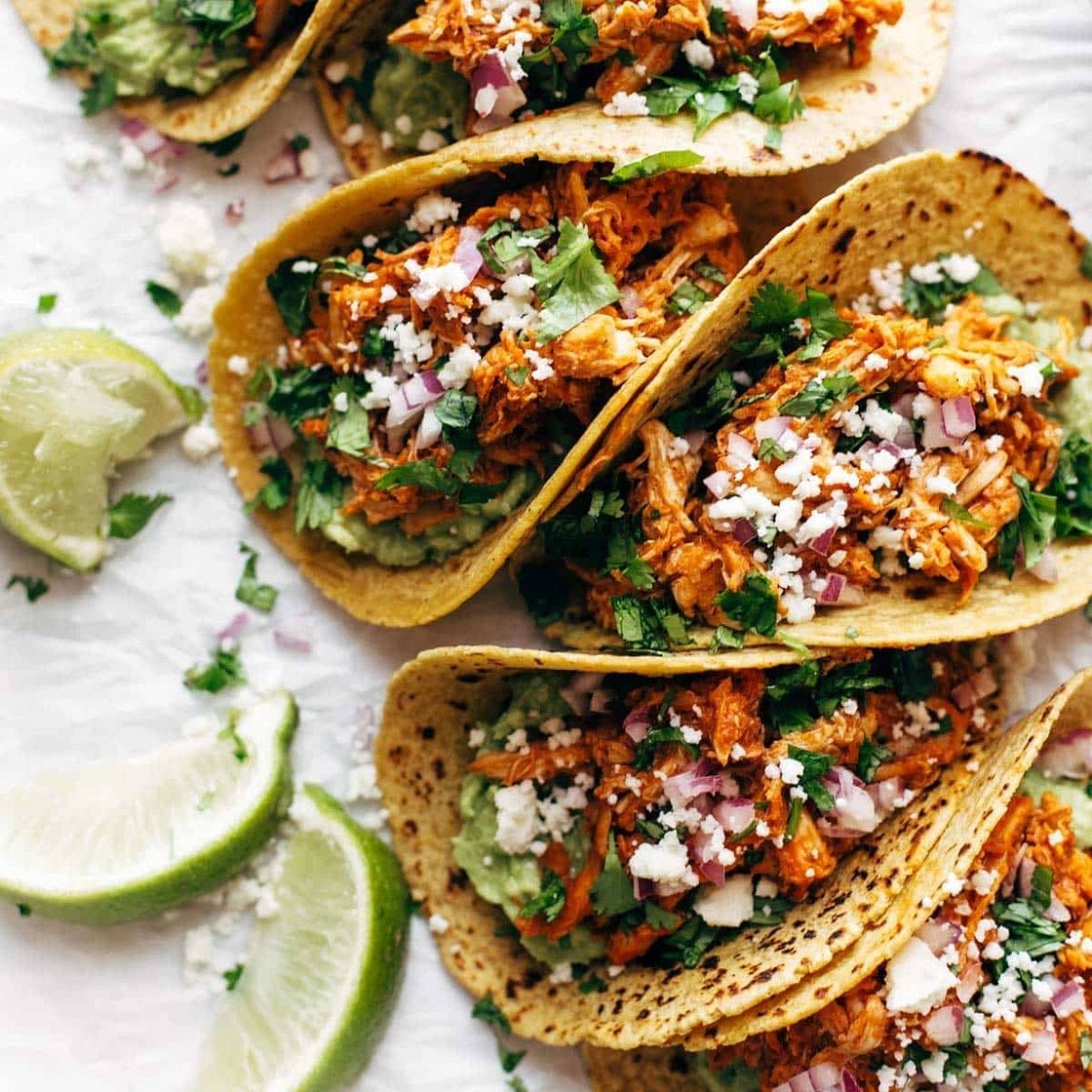 The Best Chicken Tinga Tacos