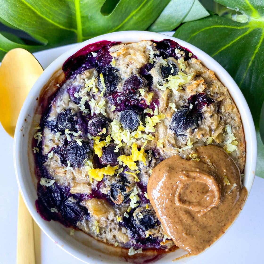 Lemon Blueberry Baked Oats
