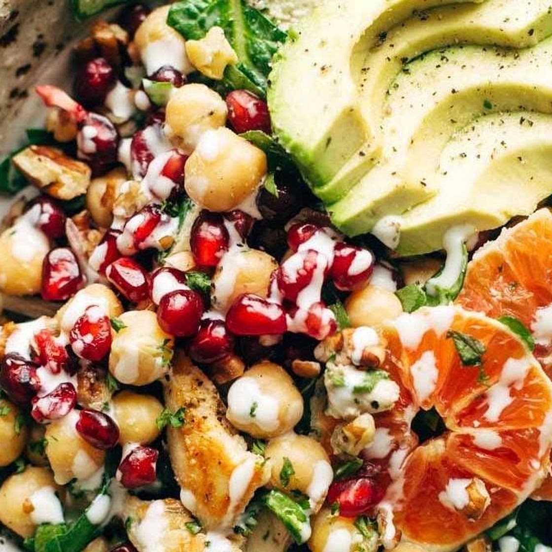 Winter Spa Salad with Lemon Chicken